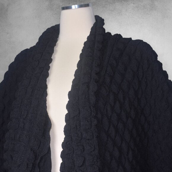Heydari Noje Jacket Waffle Textured Fabric Cardigan Kimono Artsy One Size OS - Picture 2 of 7